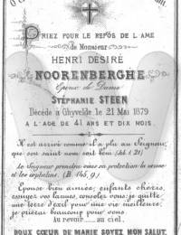 Funeral Cards - Henri Noorenberghe-Steen