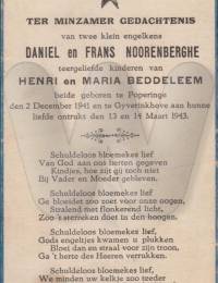 Doodsprentje of Daniel &amp; Frans Noorenberghe